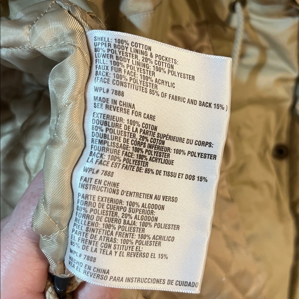 Like new  warm Michael Kors Utility safari  Jacket in Tan size small - Picture 6 of 6